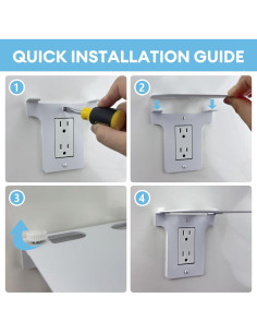 Soporte de Estante de Metal ALLICAVER para Enchufes Decora 2