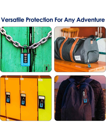 2 Candados de Equipaje Brillirare Aprobados por TSA Azul