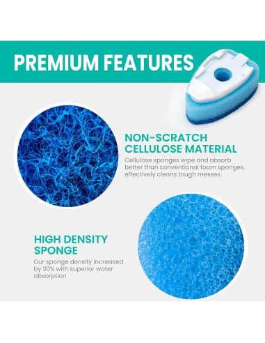 Mango de Fregona HELIME con 5 Recambios Antimicrobianos