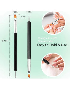 Kit de Pinceles de Arte de Uñas FULINJOY 6PCS Doble Extremo 2