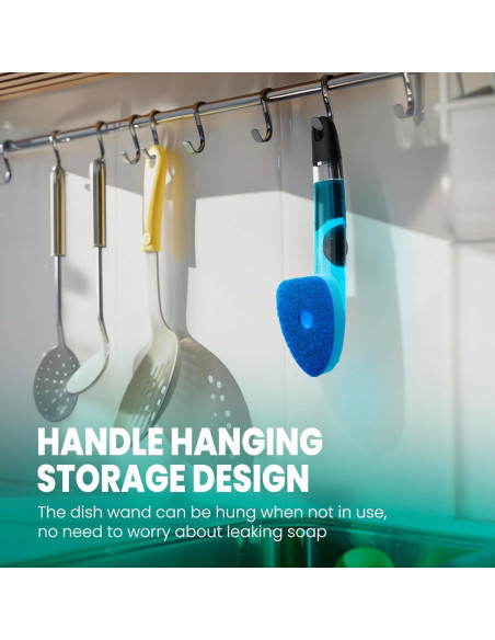 Mango de Fregona HELIME con 5 Recambios Antimicrobianos