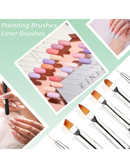 Kit de Pinceles de Arte de Uñas FULINJOY 6PCS Doble Extremo