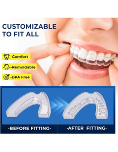 Protector Bucal Nocturno Reazeal para Bruxismo - 4 Paquetes 2