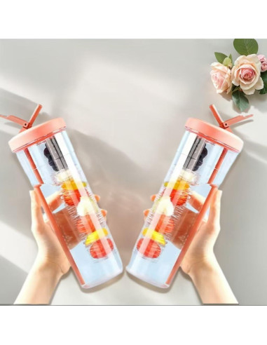 Botella de Agua con Infusor LFRNZS 710ml Rosa y Azul