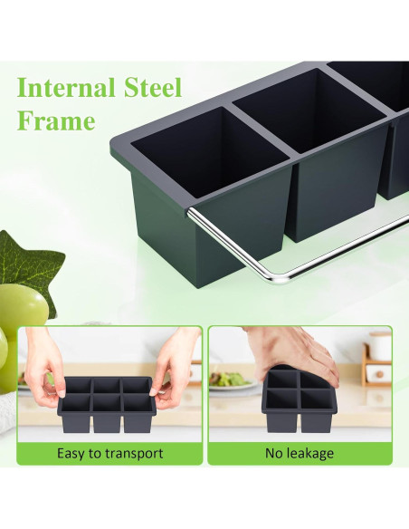 Bandeja de Hielo Grande GGUW para Whisky - 18 Cubos 5 cm