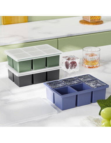 Bandeja de Hielo Grande GGUW para Whisky - 18 Cubos 5 cm