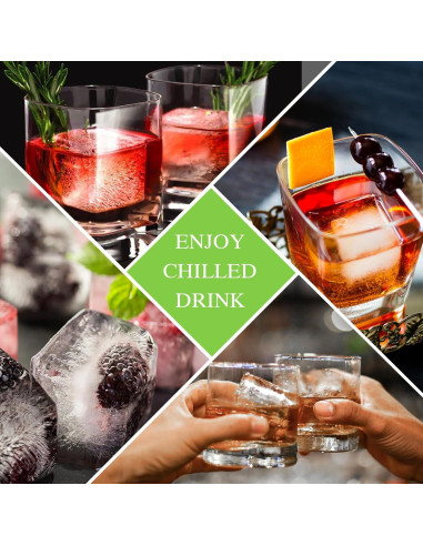 Bandeja de Hielo Grande GGUW para Whisky - 18 Cubos 5 cm