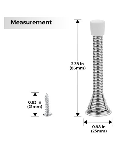 Topes de Puerta Ravinte - Paquete de 12 con Punta de Goma