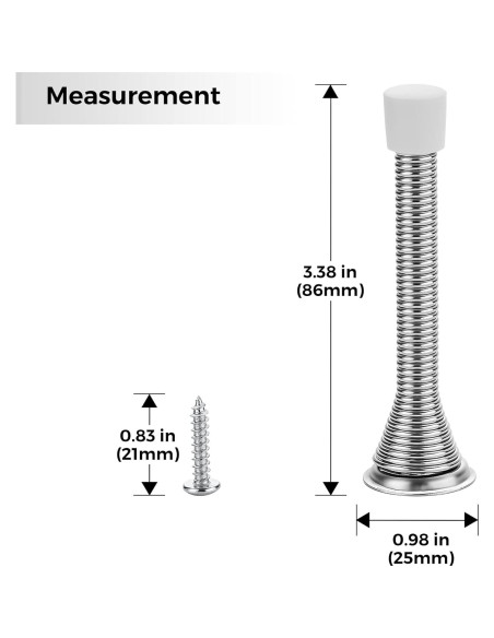 Topes de Puerta Ravinte - Paquete de 12 con Punta de Goma
