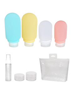 Set de 7 Botellas de Viaje ONIYSA Silicona 60ml 90ml