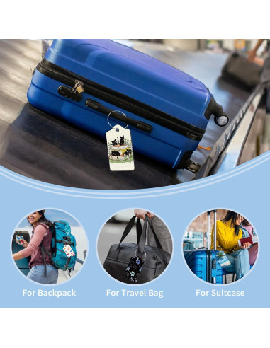 Etiqueta de Equipaje Nyixblyre Gato Negro 7.29x11.61cm