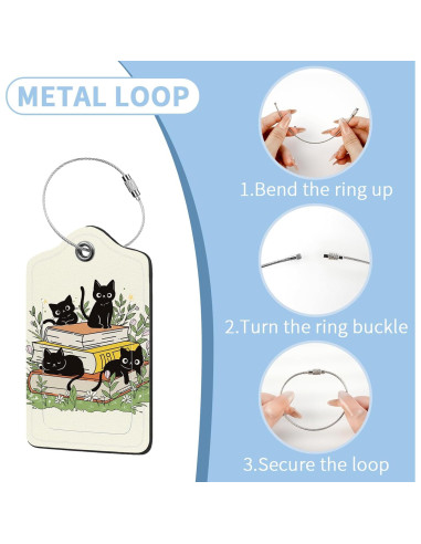 Etiqueta de Equipaje Nyixblyre Gato Negro 7.29x11.61cm