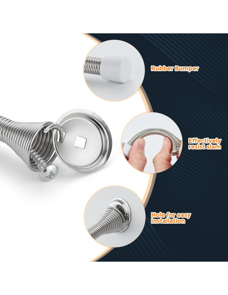 Topes de Puerta Ravinte - Paquete de 12 con Punta de Goma