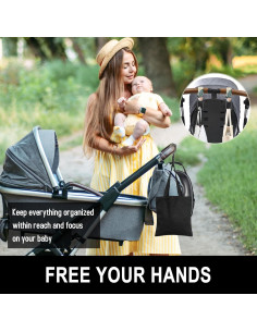 Ganchos para Cochecitos Gukeniu - 2 Piezas, Hoja Abstracta 2