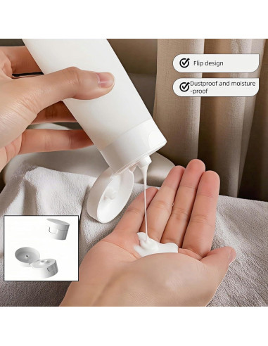 Conjunto de Botellas de Viaje Chinshwehaw 3-Pack Silicona 30ml 60ml 100ml