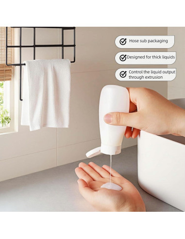 Conjunto de Botellas de Viaje Chinshwehaw 3-Pack Silicona 30ml 60ml 100ml