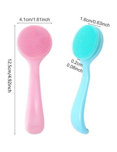 Paquete de 4 cepillos de limpieza facial QidaiaLuck de silicona