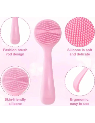 Paquete de 4 cepillos de limpieza facial QidaiaLuck de silicona