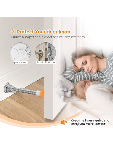 Topes de Puerta Ravinte - Paquete de 12 con Punta de Goma