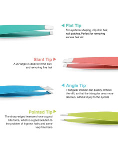 Juego de Pinzas HAWATOUR 4 Piezas Acero Inoxidable Multicolor 2