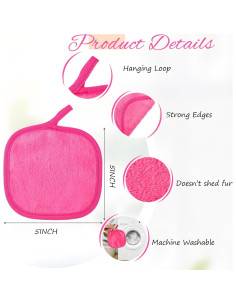 VitalCozy Paquete de 10 Toallas Desmaquillantes Reutilizables 2