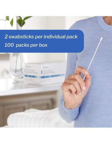 Hisopos de Algodón Estériles McKesson 15 cm - Caja de 200