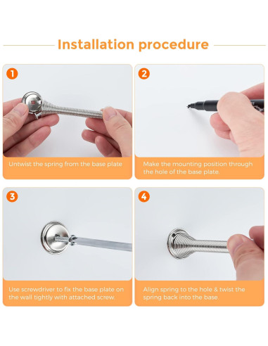 Topes de Puerta Ravinte - Paquete de 12 con Punta de Goma