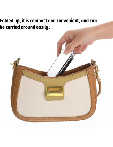 2 Cepillos de Pelo Plegables con Espejo Gtziqa - Portátiles