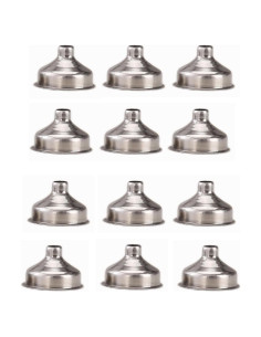 12 Mini Embudos Acero Inoxidable 3.68 cm YIKANGHENG