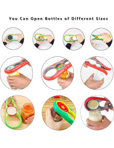 Abre Frascos Ergonómico Snow Abonci Rojo para Manos Débiles 2