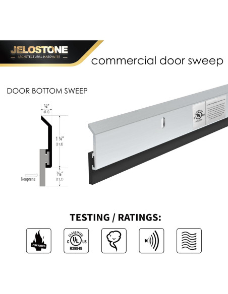 Barrera Inferior para Puerta Comercial JELOSTONE JS-N315 - 91.44 cm