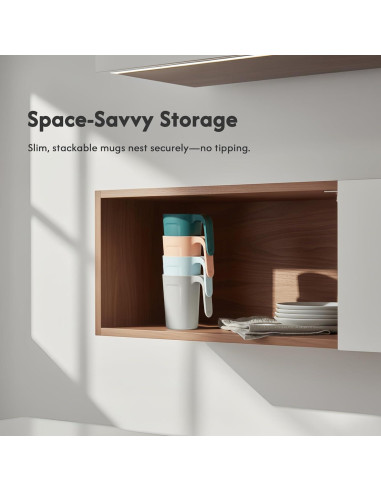 Set de 4 Tazas de Plástico Reutilizables 12 oz Zoeynex