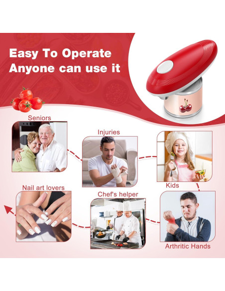 Abrelatas Eléctrico Brilam KGQ-6B Automático Rojo