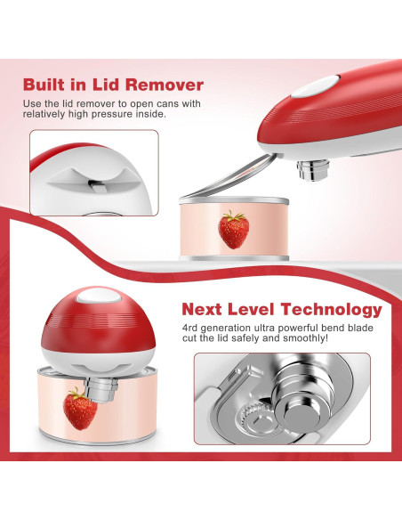 Abrelatas Eléctrico Brilam KGQ-6B Automático Rojo