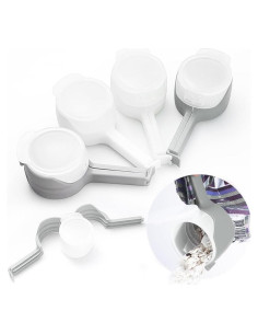 Juego de 4 Clips de Sellado LetLife para Snacks - Grises y Blancos