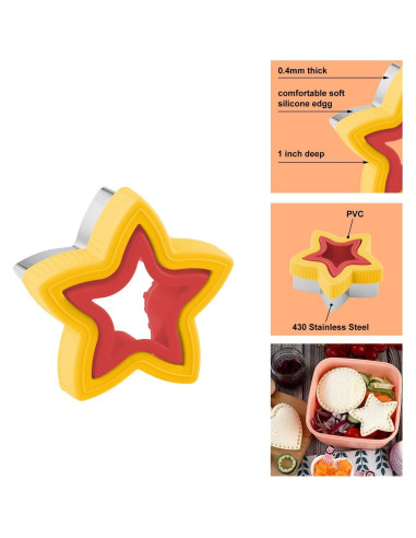 Juego de Cortadores de Sándwich FASAKA 25 Piezas Diversión