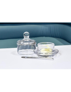 Plato de Mantequilla con Tapa Abbott 9.5 cm Vidrio Transparente 2