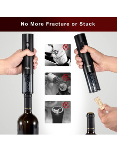 Abridor de Vino Eléctrico Hisip 5 en 1 con Batería y Accesorios 2