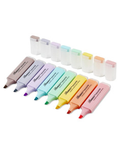 Marcadores Fluorescentes Pastel BONACE - 8 Colores Cincel
