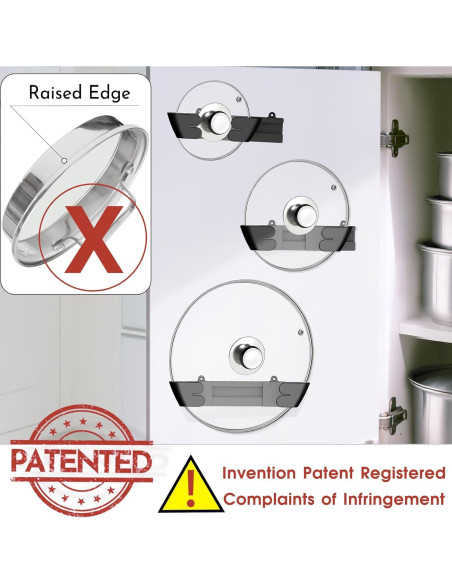 Organizador de Tapas de Olla Ajustable Nicejak 8Pack Negro