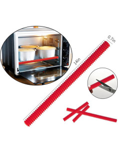 Protectores de Rejilla de Horno Qishing, Silicona Roja, 2 Piezas 2