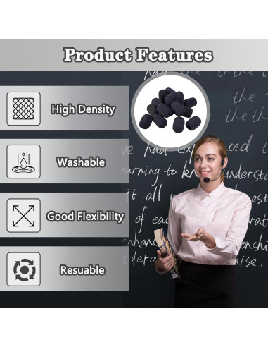 Cubiertas de Micrófono de Espuma para Auriculares - 5 Piezas