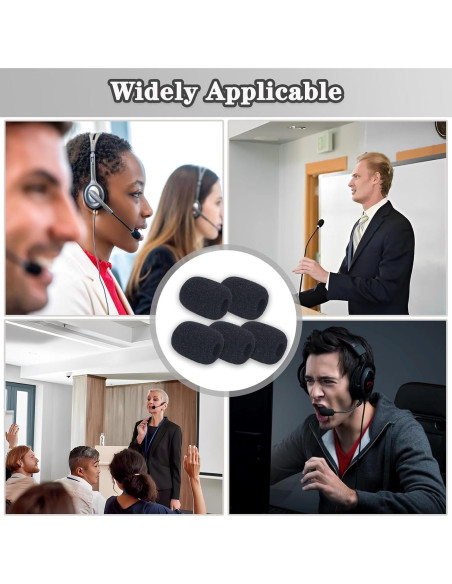 Cubiertas de Micrófono de Espuma para Auriculares - 5 Piezas