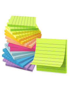 Notas Adhesivas Rayadas Kozerite 3x3 cm Paquete de 16