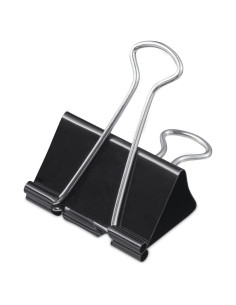 Clips de Carpeta Grandes Universal 10220VP, 36 Pzs, Negro