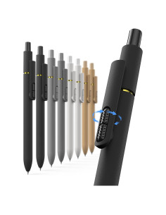 Bolígrafos de Gel Hiacry 0.7mm Tinta Negra 8 Pcs Escritura Suave