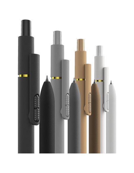 Bolígrafos de Gel Hiacry 0.7mm Tinta Negra 8 Pcs Escritura Suave