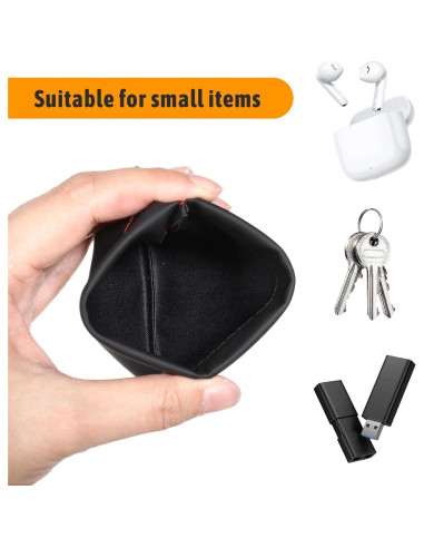 Bolsa de Almacenamiento de Auriculares 6 PCS Hpmjz PU Negra