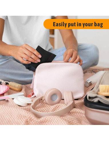 Bolsa de Almacenamiento de Auriculares 6 PCS Hpmjz PU Negra