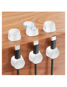 Organizador de Cables Magnético Kanemc 6 PCS Blanco 360